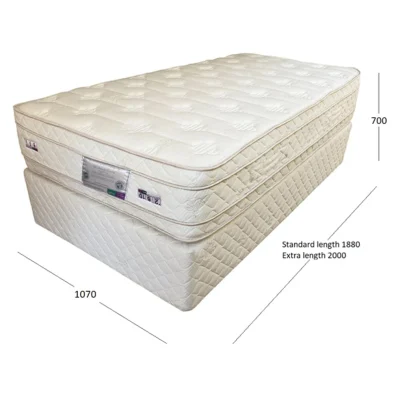INFINITY 3-4 BASE & MATTRESS WITH DIMENSIONS