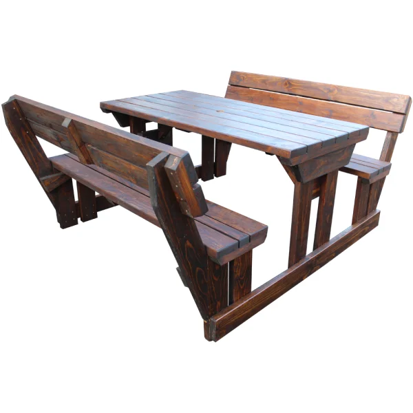 Pub bench rect with back
