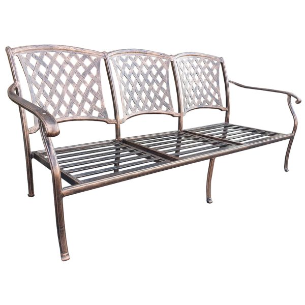morris bench 3 seater aluminium bronze