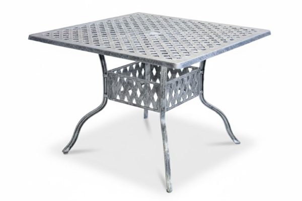 ALUMINIUM 4 SEATER TABLE 1000mm SQUARE
