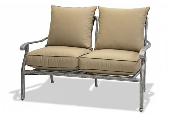 Aluminium-Morris-2-Seater-Silver-with-Beige-Cushions
