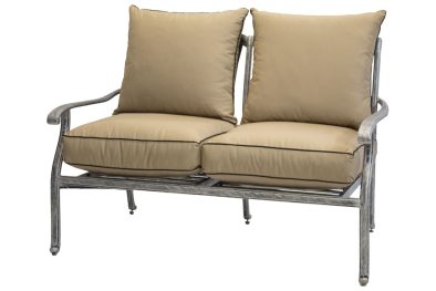 Aluminium-Morris-2-Seater-Silver-with-Beige-Cushions