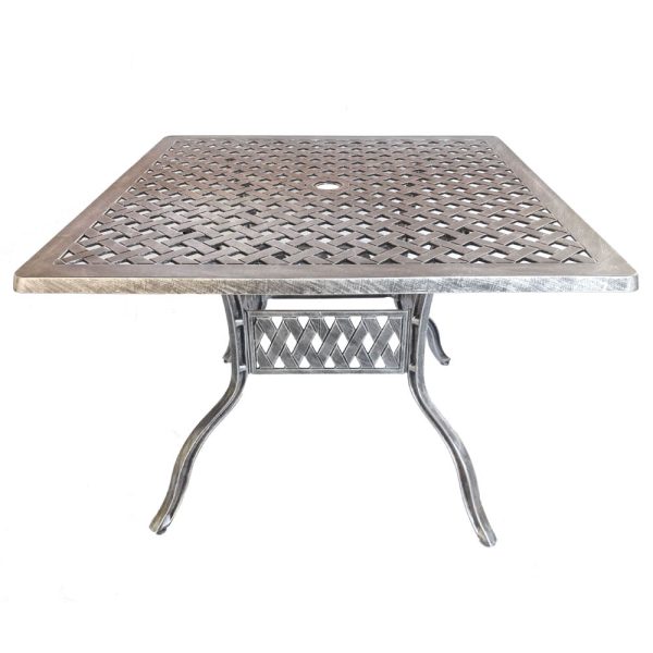 aluminium table silver