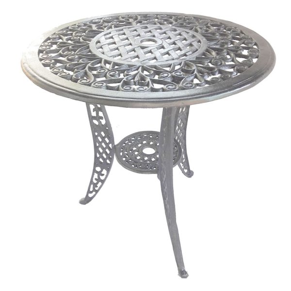coral aluminium patio table silver
