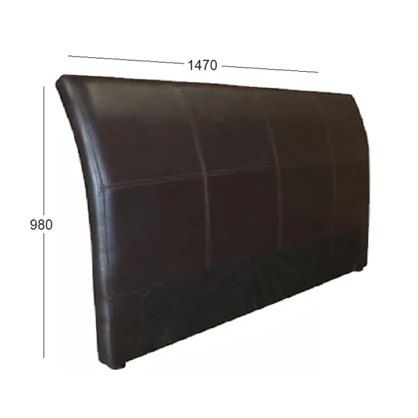 AMELIA HEADBOARD DOUBLE L & L WITH DIMENSIONS