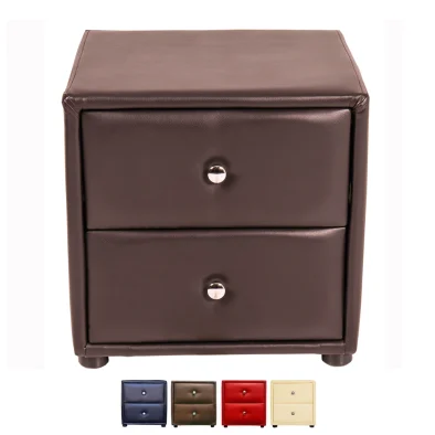AMELIA 2 DRAWER PEDESTAL (VARIOUS LEATHERETTE OR LEATHER OPTIONS)