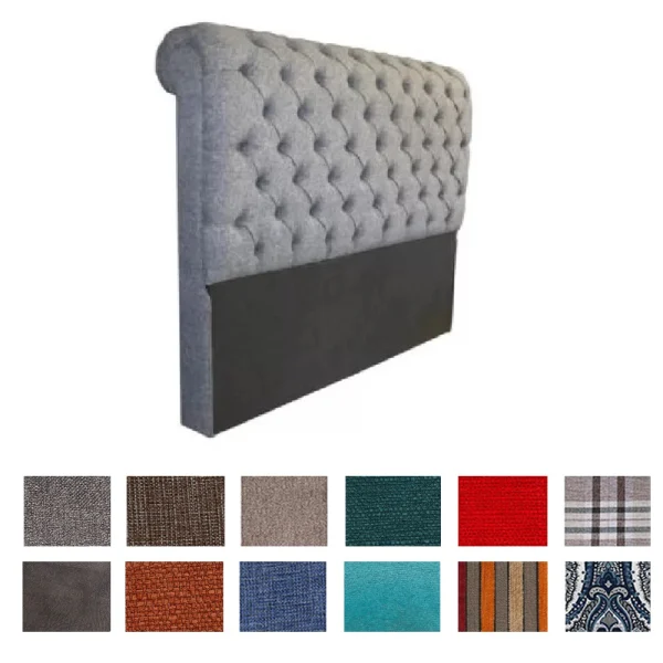 CHESTERFIELD HEADBOARD WITH COLOUR SWATCHES