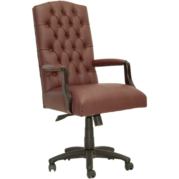 Empire Executive Office chair Full leather Santos saffron