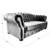 CHESTERFIELD 2 SEATER ARCH L&L WITH DIMENSIONS