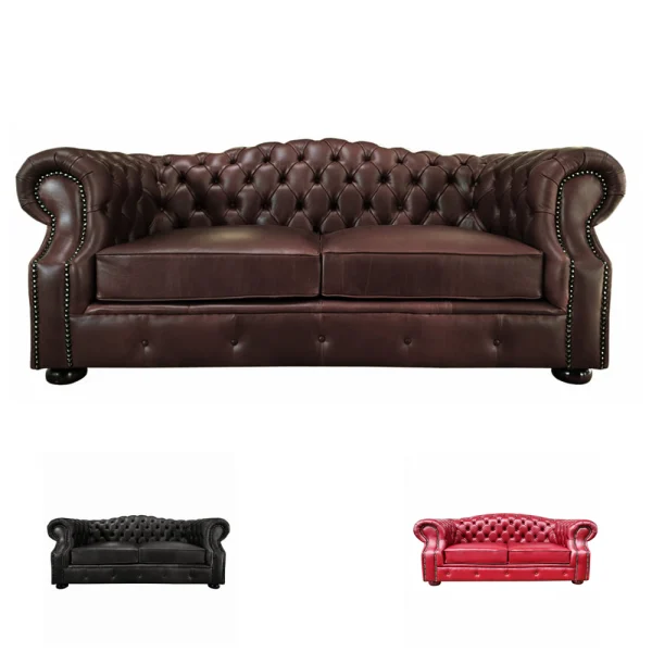 Chesterfield-Arch-2-seater-leather-various-colours new
