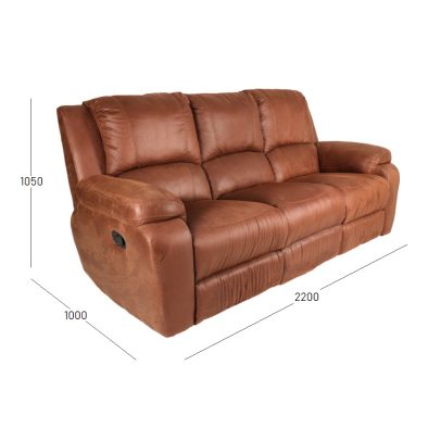 Premier 3 seater recliner fabric with dimensions