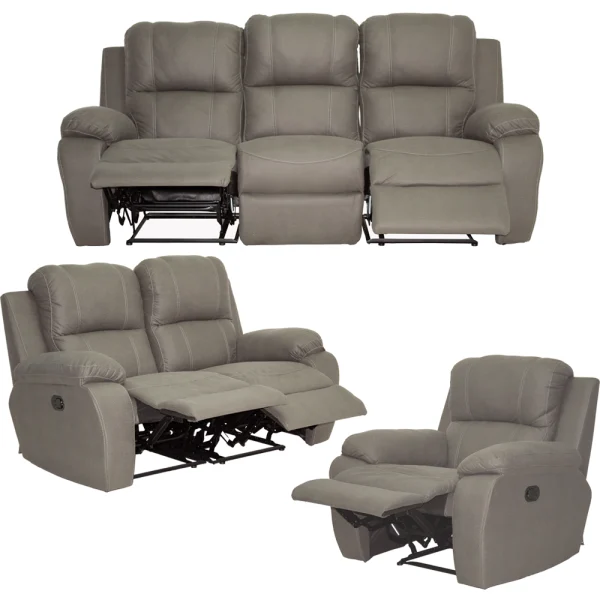 Premier Recliner 6 seater 5 action Fabric grey
