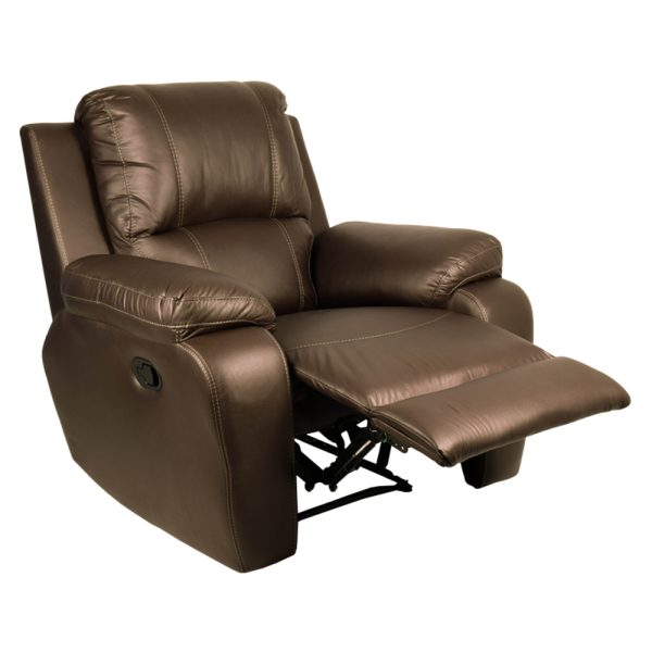 Premier single recliner Chamois brown open 1