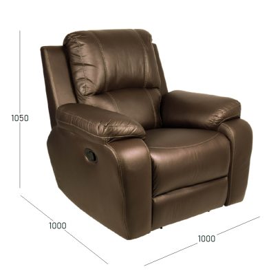 Premier single recliner chamois with dimensions