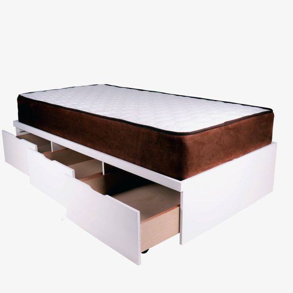Basebed single white 45 with mattress 3