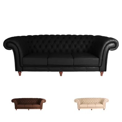 CHURCHILL 3 SEATER (VARIOUS LEATHERETTE OR LEATHER OPTIONS)