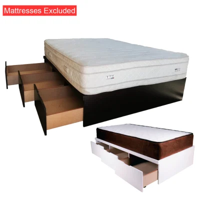 Base bed double 3 drawer mdf main pic with options