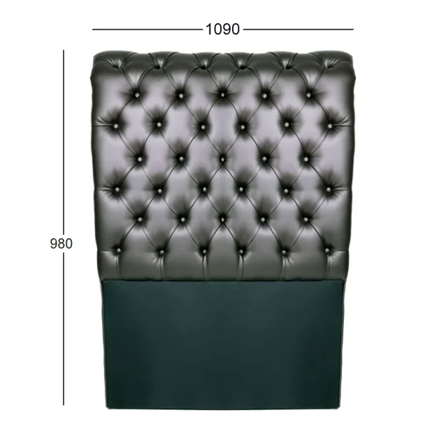 CHESTERFIELD HEADBOARD SINGLE L & L WITH DIMENSIONS