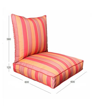 Morris seat and back cushion with dimensions