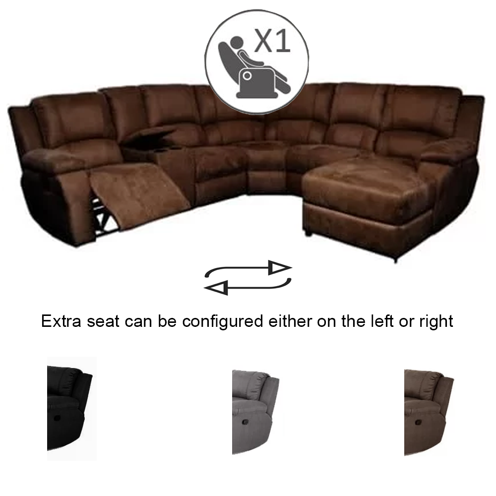 5 seat best sale recliner couch