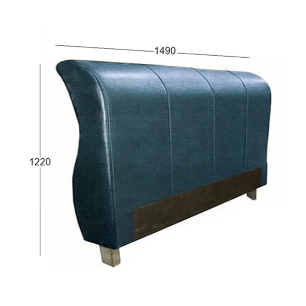 SLEIGH HEADBOARD DOUBLE FABRIC WITH DIMENSIONS