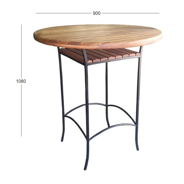 BAY BAR TABLE WITH DIMENSIONS