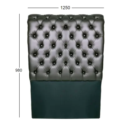CHESTERFIELD HEADBOARD 3 QUARTER L & L WITH DIMENSIONS