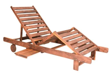Patio Sun Lounger Double Fold Solid Saligna - SHOP SOILED