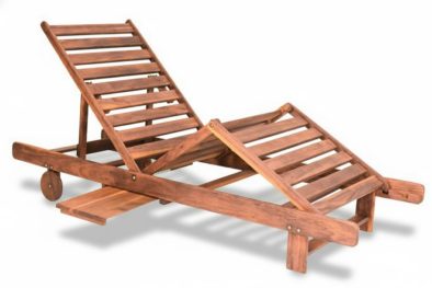 Patio Sun Lounger Double Fold Solid Saligna - SHOP SOILED