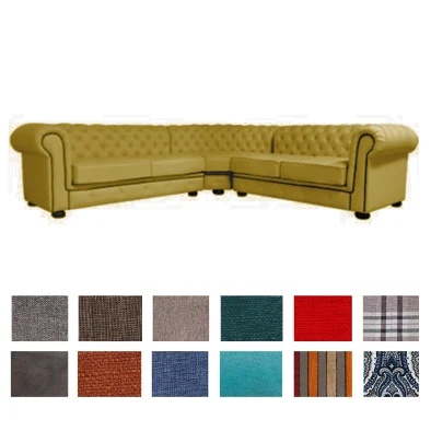 chesterfield corner fabric various colours