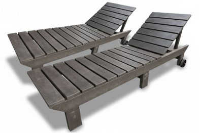 2 Piece Set (2 Royal Sun Loungers) (Recycled Plastic- Brown)