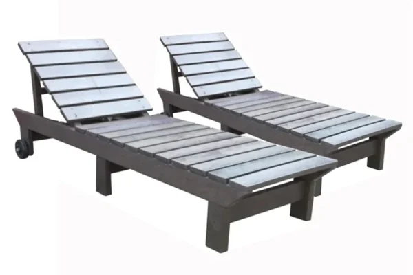 2 Piece Set Special (2 Royal Sun Loungers) (Recycled Plastic- Brown)