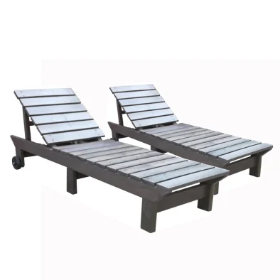 RECYCLED PLASTIC SUN LOUNGER SET