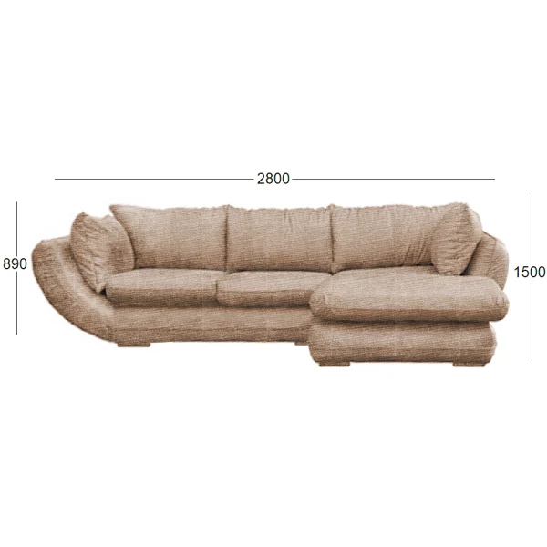 REGAL UNIVERSAL CHAISE FABRIC WITH DIMENSIONS