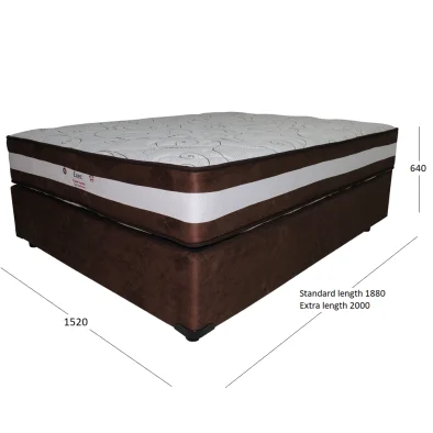 EXEC TURN QUEEN BASE & MATTRESS WITH DIMENSIONS