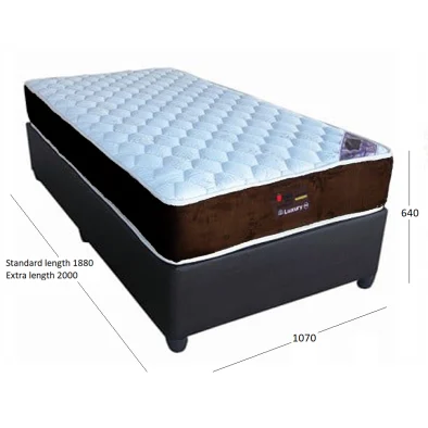 LUXURY 3-4 BASE & MATTRESS WITH DIMENSIONS