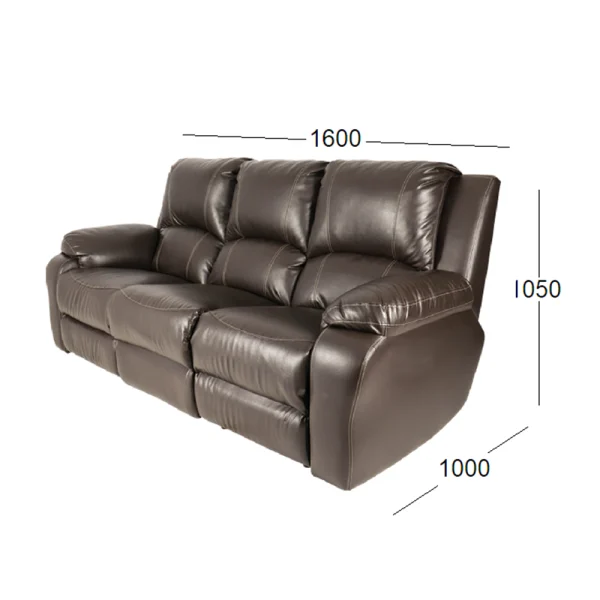 PREMIER 3 SEATER STATIC L&L WITH DIMENSIONS