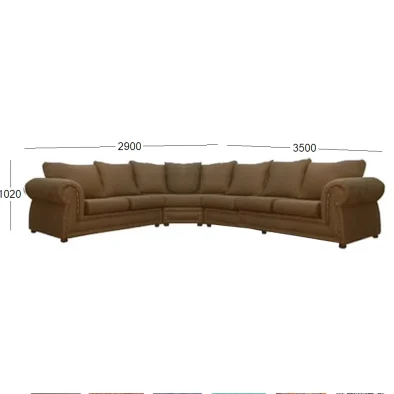 AFRIQUE XL 6 SEATER CNR FABERIC WITH DIMENSIONS