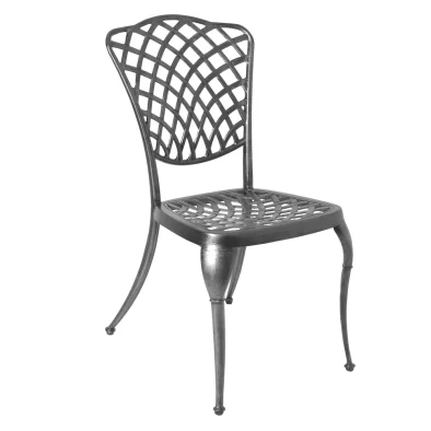 MELODY CHAIR SILVER ON BLACK