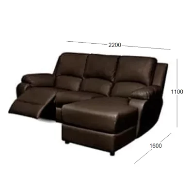 PREMIER 3 SEATER WITH CHAISE LL WITH DIMENSIONS