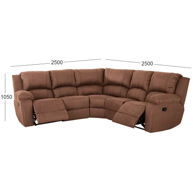 PREMIER 5 SEATER CNR 2 ACTION FABRIC WITH DIMENSIONS