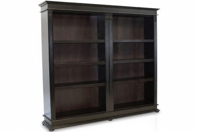 Grandeur Double Bookcase Painted Bordeaux