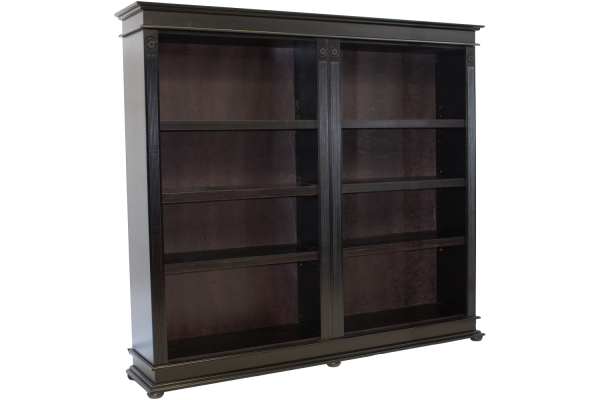Grandeur Double Bookcase Painted Bordeaux