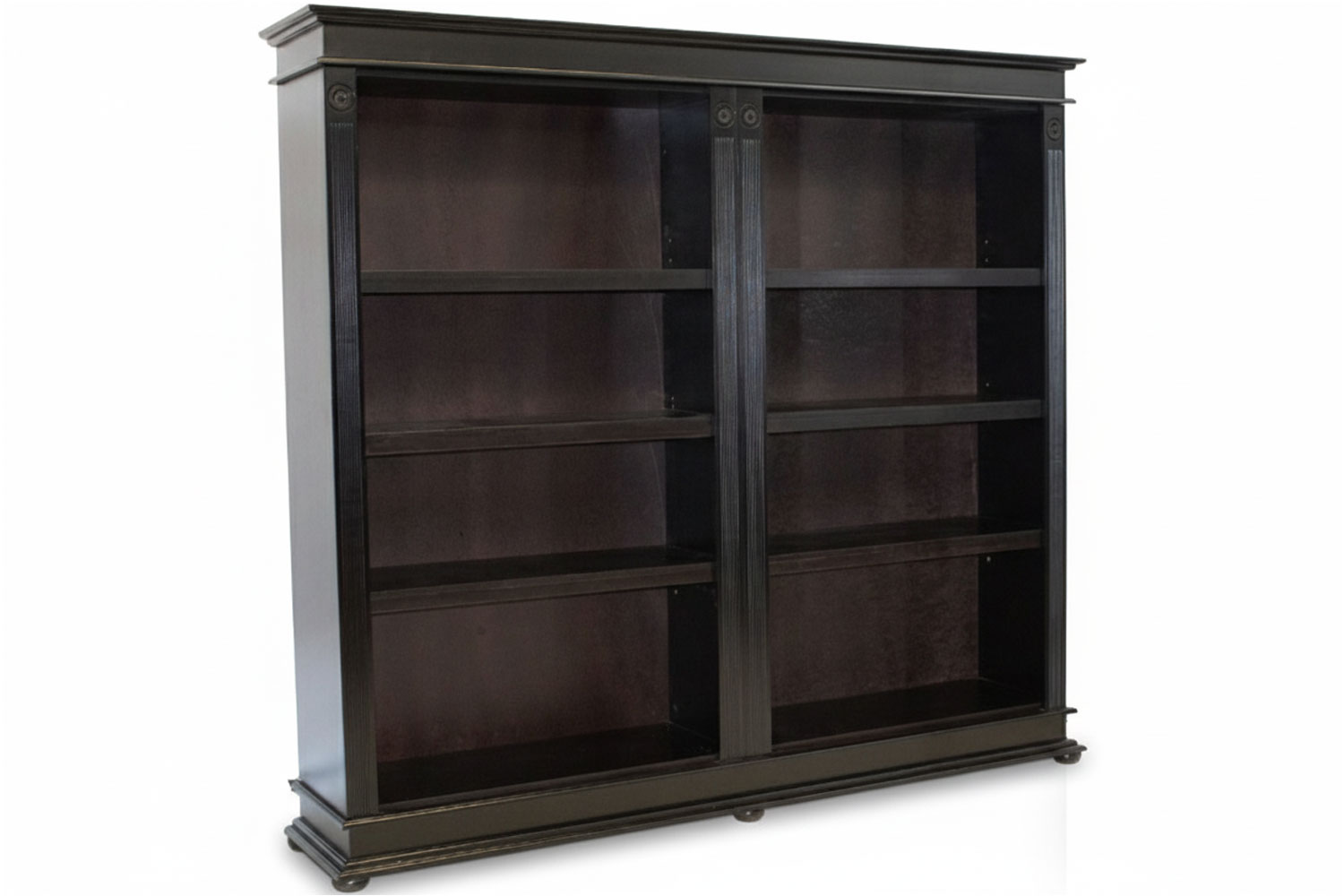 Grandeur Double Bookcase Painted Bordeaux