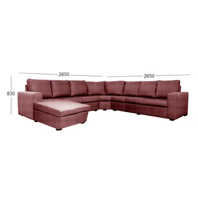 Mod 7 seater corner with chaise L & L VARIOUS