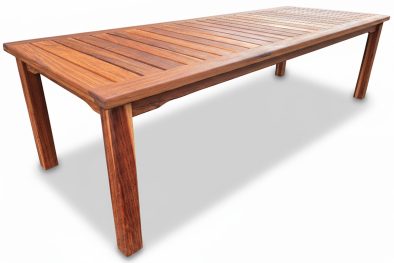 Solid Hardwood Teak 10 Seater Patio Table (3200mm x 1100mm)