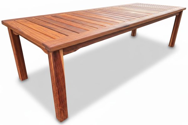 Solid Hardwood Teak 10 Seater Patio Table (3200mm x 1100mm)