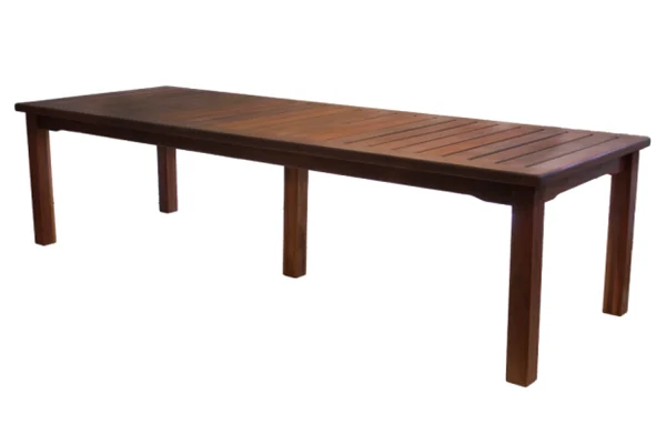 Solid Hardwood Teak 10 Seater Patio Table (3200mm x 1100mm)