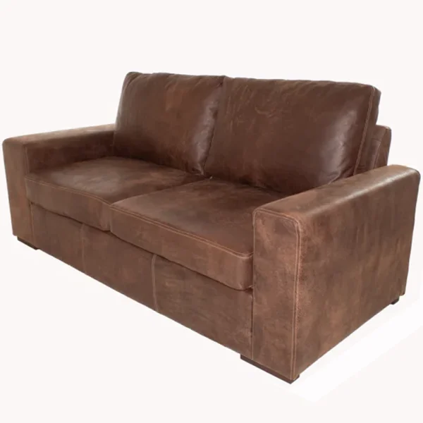 Mod 2.5 seater couch Exotic full leather w-brown