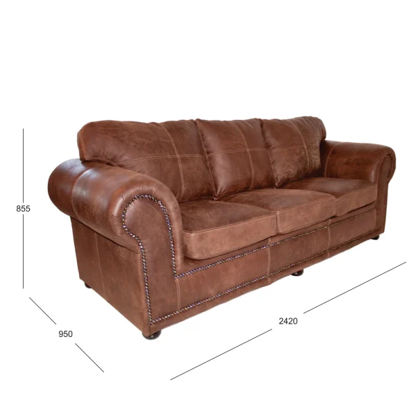 Afrique xl 3 seater Exotic woodland brown